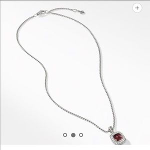 Silver, Diamond, and Garnet David Yurman necklace